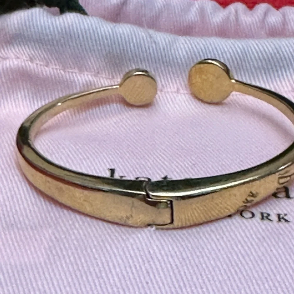 Kate Spade gold bracelet with back hinge! - Picture 5 of 6